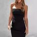 Women's Clothing Sleeveless One Shoulder High End Dress Milk Silk Dress_ecoleips.com
