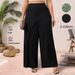 Women's Solid Color Wide-Leg Pants – Loose Fit High Waist Comfortable Trousers With Trendy Design_ecoleips.com