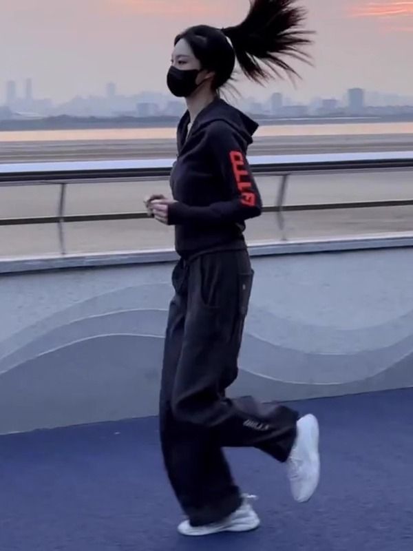 Women's Casual Sports Suit Spring/Autumn 2025 New Fashionable And Stylish Youthful Loose-Fit Running Sportswear_ecoleips.com