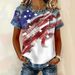 Women's Short Sleeve T-Shirt Waffle-Knit 3D Printed Retro Streetwear Soft And Breathable 5 Colors S-5XL_ecoleips.com