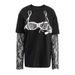 ng2510292 In Stock: American-style Personalized Printed Lace Patchwork Long-sleeve T-shirt For Women, Fashionable Niche Casual_ecoleips.com