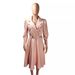 Women's Clothing Spring New Arrival Temperament Long Lapel Pleated Strap Belt Dress Jacket for Women_ecoleips.com