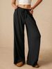 K Women's Casual Loose Fashion Wide-leg Pants With Elastic Waist_ecoleips.com