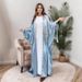 Women's Clothing elegant and simple solid color large size satin robe Abaya_ecoleips.com