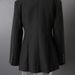 Black Asymmetric Lapel Blazer With Waist-Defining Cut And Subtle Cut-Out Detail, Slim-Fit Women's Office Wear Jacket_ecoleips.com