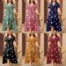 Women's Polka Dot Wrap Dress – Stretchy Waist, Flowy A-Line Silhouette (Plus Size, Breathable Polyester, Casual To Office Ready)_ecoleips.com