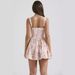 Trendy 2025 Sexy Summer Outfit With Floral Suspenders, Slimming Effect, Ballet Style Fluffy Short Skirt_ecoleips.com
