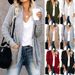 Women's Autumn/Winter Cardigan Style Curved Placket Knit Sweater Fashion Clothing_ecoleips.com