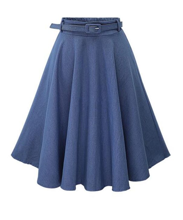 2025 Summer New Denim Skirt With Belt_ecoleips.com