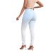 Direct From The Manufacturer: 2022 Spring/Summer New European American Blue And White Gradient High-Waisted Butt-Lifting_ecoleips.com