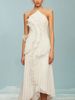 Chic Pleated Halter Neck Long Vacation Dress High Quality Purple Strapless Lotus Edge Maxi Dress New Lady Vacation Gowns TMH8_ecoleips.com