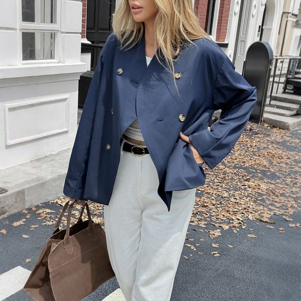 Diyun European And American Casual Vacation Style Button Long Sleeve Jacket Women's Clothing 2025 Autumn_ecoleips.com