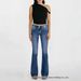 Women's Cross Embroidered Denim Jeans Stretchy Slim Fit Floor Length Blue Slightly Flared Summer Style_ecoleips.com