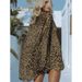 Versatile Leopard-Print Flared Collar Casual Home Wear Set-Spring/Summer 2023 Style With Loose-Fitting Long Sleeves And_ecoleips.com