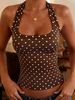 Women's Polka Dot Slim Fit Sleeveless Camisole Top Halter Neck Backless European American Style Hot Item 2026 Cross Border Fashion_ecoleips.com