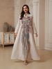NC64 Mesh Embroidery Sequined Long Skirt Cross Border Dress Abaiya Women's Muslim Fashion Clothing_ecoleips.com