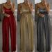 Women's Clothing Summer New Off Shoulder Beaded Pleated Jumpsuit Female Sleeveless Suspender Trousers_ecoleips.com
