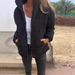 Women's Corduroy Stand Collar Long Sleeve Short Pocket Jacket - Autumn Winter Casual Outerwear (Orange, Navy, Green, Black, Gray, Brown, Blue, Red)_ecoleips.com