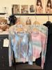 Ink Painting Print T-Shirt For Women, Spring And Autumn European Style, Slim Fit, Thin Long-Sleeve Mesh Base Shirt With_ecoleips.com