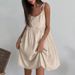2025 Summer Cotton Linen Strap Dress Women's Backless Sexy Urban European And American Cross-Border Hot-Selling High-End_ecoleips.com