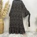 Modest Abaya Dress/Muslim Dress Women Fashionable Floral Print Maxi Dress Women's Long Sleeve Dress Elegant Muslim Fashion Clothing_ecoleips.com