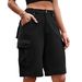 Women's Clothing Summer New Elastic Waist Denim Workwear Shorts Trend_ecoleips.com