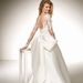 Wedding Dress New One Shoulder Long Sleeve Slim Princess Tail Bow Bride Out Wedding Dress Satin_ecoleips.com