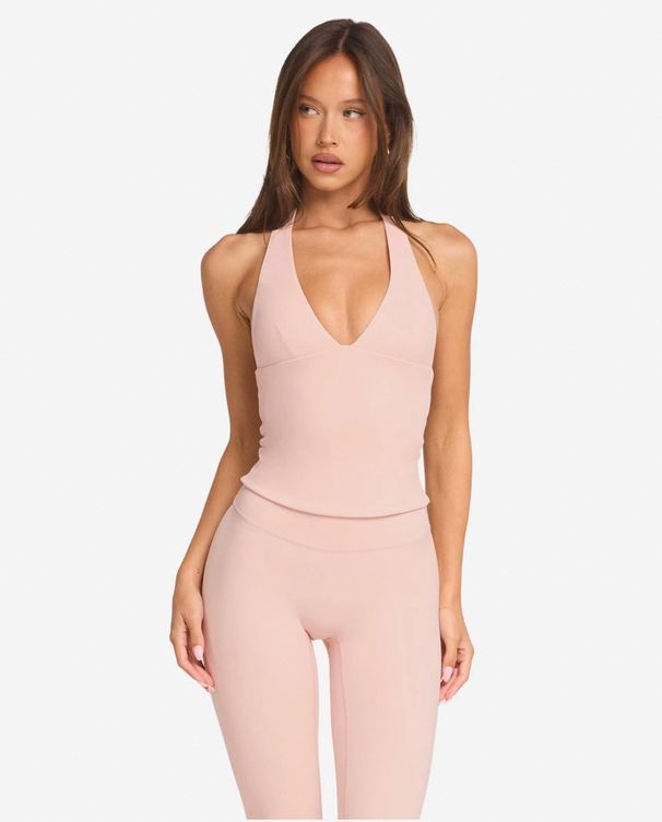 Women's Clothing Padded Yoga Vest V Neck Halter Neck Quick Drying Light Feel Sports Fitness Top_ecoleips.com