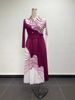 Women's Plus Size Slim Fit Printed Long Dress Fashionable Pleated Collar Suit New Arrival_ecoleips.com