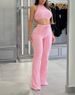 Women's Clothing Knit Sexy Suspenders High Waist Fashion Casual Trousers Suit Women_ecoleips.com