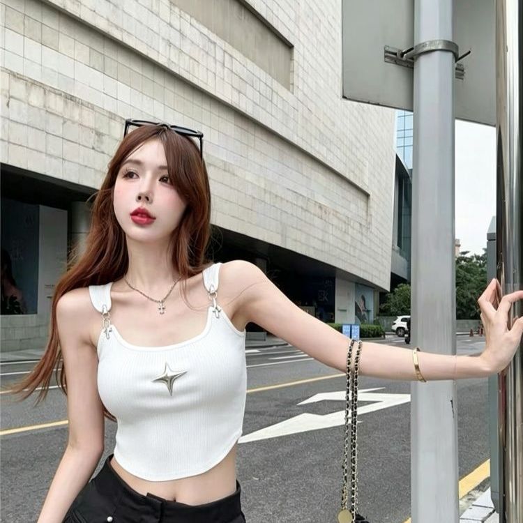 2026 Spring/Summer New Simple Ribbed Solid Color Versatile Tank Classic Gentle Slimming Top_ecoleips.com