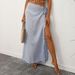 Boho Beach Wrap Skirt With Tassel Trim – Flowy Asymmetrical Maxi Skirt For Women, One-Piece Design, Adjustable Tie Waist, Versatile Summer Outfit_ecoleips.com