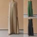 Muslim Abaya Sleeveless Vest Dress Kaftan Robe Women Clothing MSL153_ecoleips.com
