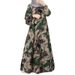 Verve New Style Printed Muslim Malay Full Sleeve Round Neck Robe Long Dress Factory Wholesale_ecoleips.com