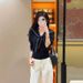 girl 2025 Autumn Winter New Women's Navy Collar Shawl Knitted Short Fashion Slim Fit Sweater Stylish Top_ecoleips.com