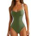 Women's Clothing One Piece Swimsuit Comfort And Confidence In The Water With Underwire Push Up Design Slimming Solid Color Sexy_ecoleips.com