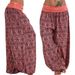 Women's Clothing Printed Wide Leg Pants Women's Casual Trousers Harem Pants_ecoleips.com