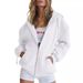 Men's & Women's Zip-Up Hooded Sweatshirt With Drawstring & Pockets - Lightweight Pullover Jacket For Casual & Sports (Black/White/Khaki/Navy/More)_ecoleips.com