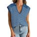 K Women's New V-neck Sweater; Casual Striped Cardigan_ecoleips.com