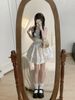 French White Floral Strap For Women Summer New Hot Girl Pure Desire Style Waist-Cinching Slimming Princess Puff Dress_ecoleips.com