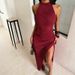 Elegant Halter Neck Maxi Dress For Women Evening Party Grubbing Best Seller_ecoleips.com