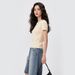 Summer Shoulder Slim And Thin Solid Color Short-sleeved Women's Crew Neck Short T-shirt Spice Girl Tight Clothes Inside Base_ecoleips.com