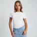Summer Slim Fit Women's T-Shirt European American Style Pullover High Grade Milk Silk round Neck Hot Girl Outer Wear Fashion Top_ecoleips.com