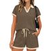 Women's European American Style Short Sleeve Tracksuit Set Summer Youthful Fashionable Two Piece Pant Set Regular Size_ecoleips.com