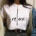 Eurean And American Cross-border Foreign Trade Women's Clothing, Simple Letter Print Round-neck Short-sleeve T-shirt_ecoleips.com