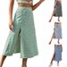 Women's Clothing Floral Skirt Slit A Line Hip Wrapped Long Skirt_ecoleips.com