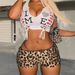 Women's Clothing Women's Sexy Sequined Leopard Print Shorts Style Tight Fitting Casual Pants Versatile Winter_ecoleips.com