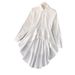 Women's Asymmetrical Hemline Blouse With Peplum Detail - Stylish Long Sleeve Shirt For Casual & Office Wear_ecoleips.com