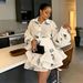 Summer New Style Women's African Elegant Temperament Lantern Sleeve Ruffle Shirt And Skirt Set European American Cross Border Clothing_ecoleips.com