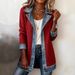 Women's Slim Fit Patchwork Jacket Elegant Fashionable Long Sleeve Style Autumn Outerwear_ecoleips.com